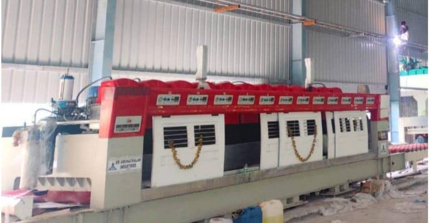 17 head automatic granite line polishing machine